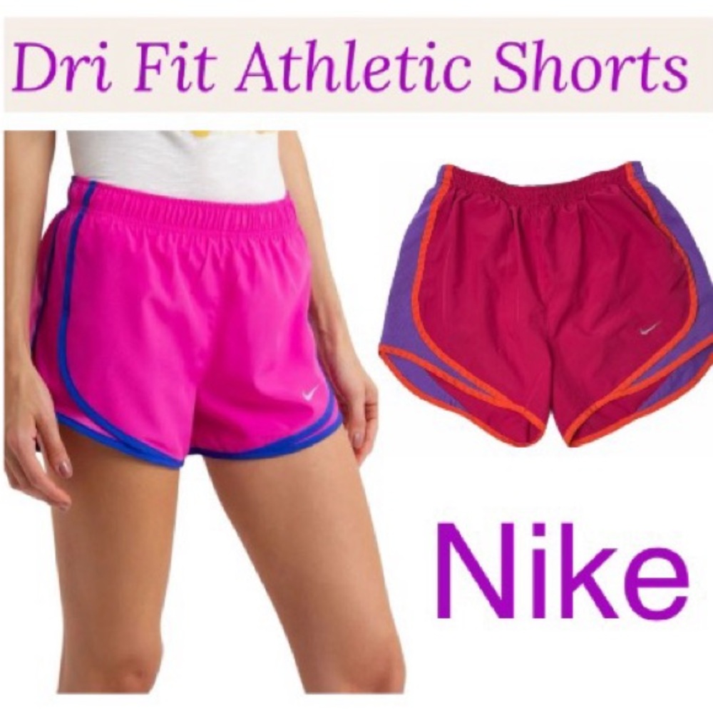 Nike Athletic Shorts DriFit Tempo Gym Running Track Shorts Pink Purple Size XS